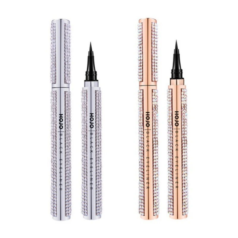 Водостойкая устойчивая к поту подводка для глаз со звездами и бриллиантами стойкая к смазыванию долговечная простая в использовании жидкая подводка для глаз рекомендуемый инструмент для макияжа