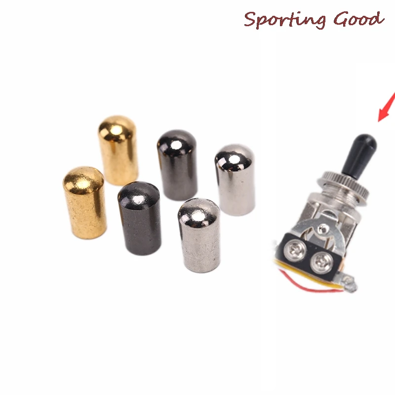 Internal Thread 3.5mm/4mm Brass Electric Guitar Toggle Switches Knobs Tip Cap Button