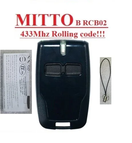 

Mitto 4 B RCB04 Button 433.92MHz Remote MITTO 2 B RCB 02 R1 2CH 433mhz Remote Control Transmitter Garage Gate Opener