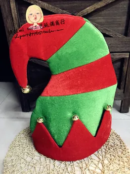 

Export Christmas Santa Claus Hat Christmas Party Decoration Props Red and Green Elf Christmas Hat