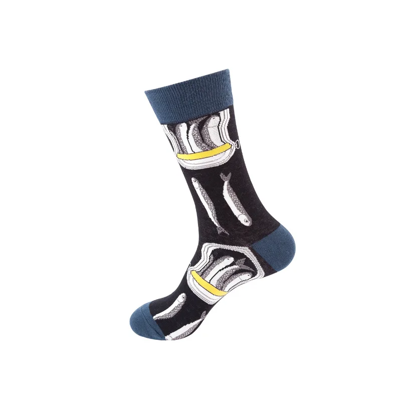 1 пара зимних креативных трендовых носков для женщин и мужчин, теплые носки средней длины - Цвет: CA001-31