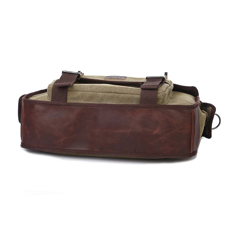 

Men's Oblique Canvas Bag Western Style One-Shoulder Handbag Large Capacity Solid Color Computer Bag