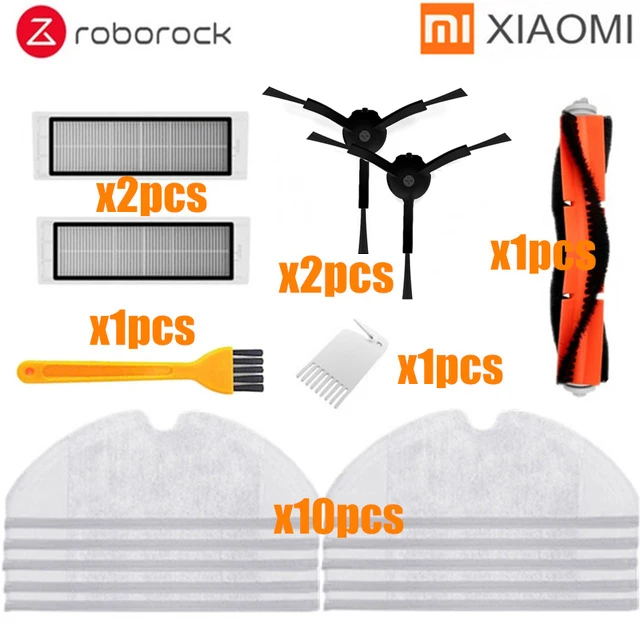 Miset-1 Подходит для XiaoMi Roborock S50 S51 S55 аксессуары Запчасти для пылесоса комплекты основная щетка+ фильтр+ Боковая щетка+ Швабра - Цвет: Miset-1