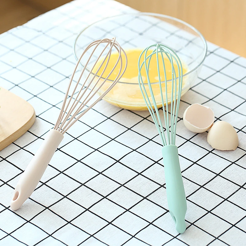 

Non-Slip Easy to Clean Egg Beater Kitchen Silicone Whisk Milk Frother Kitchen Cooking Baking Tools Silicone Egg Mixing Mixer