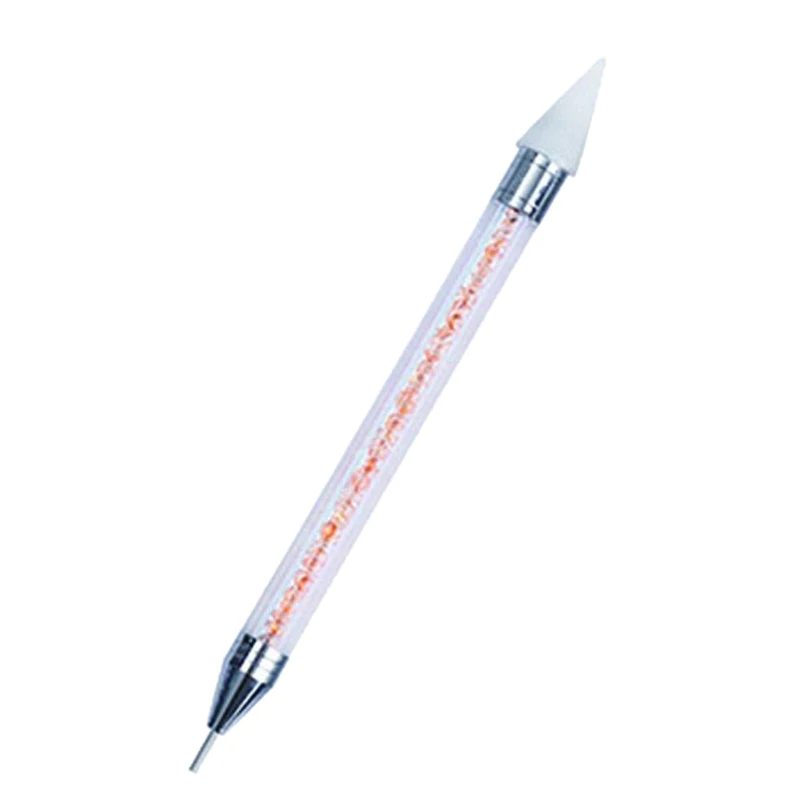 

Dotting Pen for Nails,Dual-ended Rhinestone Studs Picker Wax Pencil Nail Art Tool with Crystal Beads Handle for Nail Art Manicur