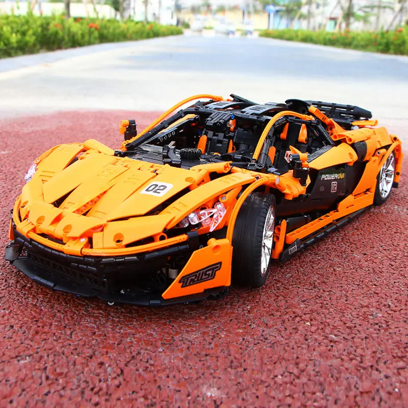 Форма King 13090 Technic Series 1-8 ratio mlaren P1 оранжевый комплект гоночных автомобилей приложение RC модели строительные блоки мощные моторные игрушки подарок