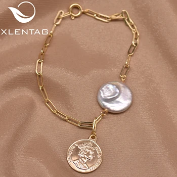 

Xlentag Pure Natual Baroque Pearl Tag Bracelets Exquisite Retro Holiday Gifts Handmade Women Bracelets Girls Jewelry GB0952