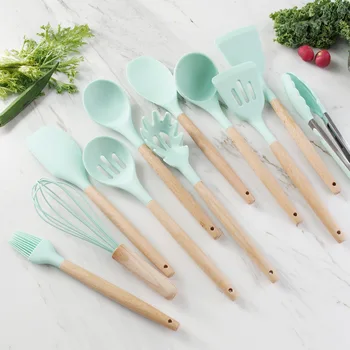

Silicone Kitchen Cooking Utensils Tools Set Non-stick Spatula Kitchen Accessories Gadgets Shovel Baking Kitchenware Cookware
