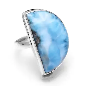 

Genuine Larimar Ring 925 Sterling Silver, USA Size : 6, 2SR520