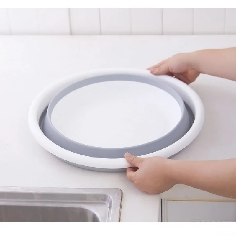 Folding Storage Tray Bucket Kitchen Organizer Fruit Tray Bath Tub For Home Travel Basin Portable Water Bowl Plastic Basin