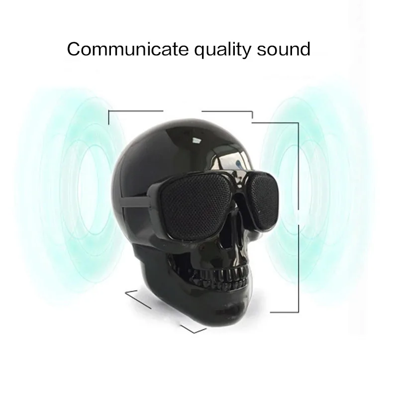 Bluetooth-динамик очки с покрытием череп переносной беспроводной Bluetooth стерео динамик с HD звуком и басом