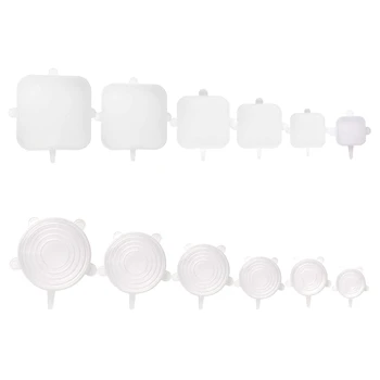 

Silicone Stretch Lid, Food-Grade Reusable Bowl Lids, Various Sizes and Shapes, No Longer Need Plastic Packaging, Suitable for Co