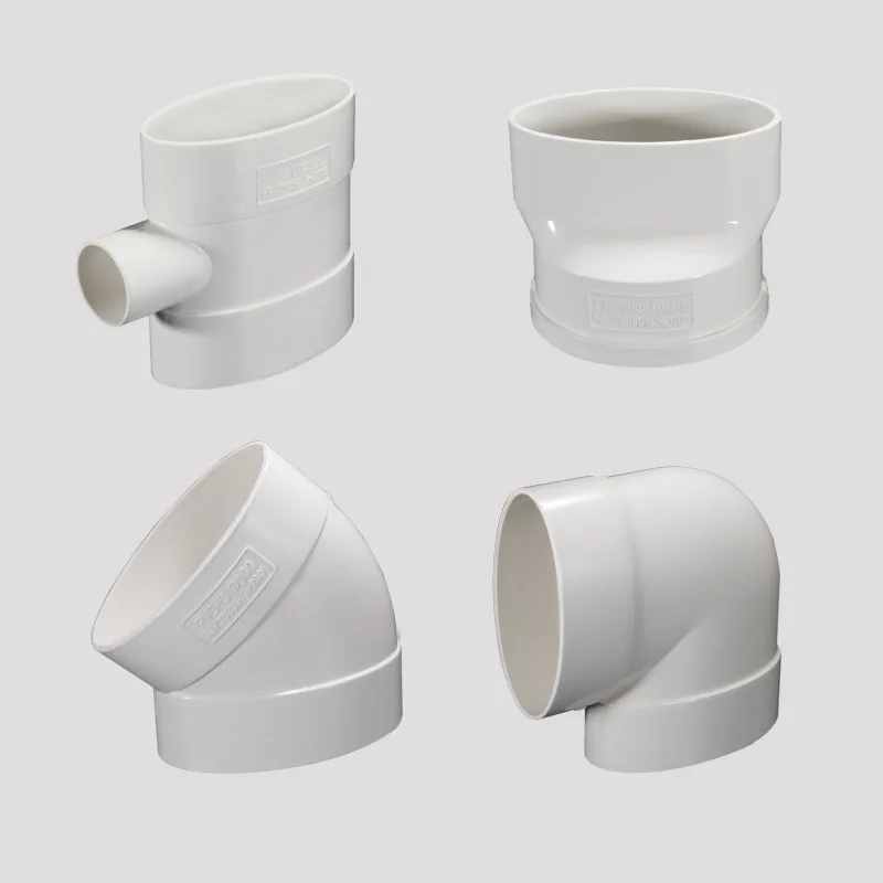 

PVC Flat Tube Accessories Pipe Fitting Flat Tee Fitting Straight Curved Elbow 100 Variable 110 Reducing Special Pipe Fitting Ser