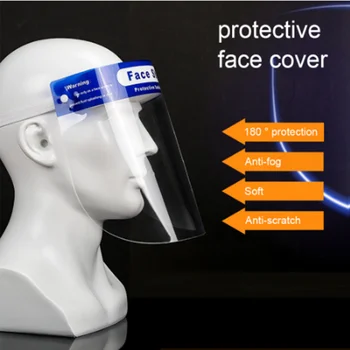 

30pcs Transparent Face Shield Anti Droplet Dust-proof Protect Full Face Covering Mask Safety Protection Visor Full Face Shield