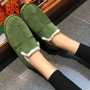 

Snow Suede Ankle Boots Women Flats Winter Warm Winter Short Boots New Fashion Suede Boots Snow Women Shoes Fur Plush Suede Shoes