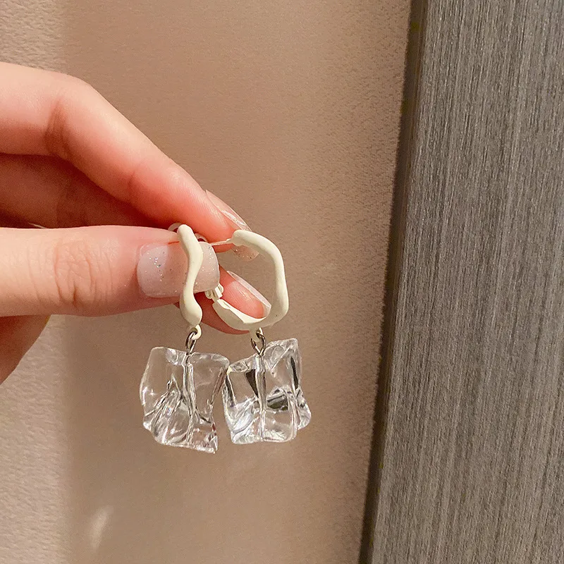 Fashion Transparent Irregular Acrylic Earrings For Women Korean Style Temperament pendientes Jewelry Gift | Украшения и
