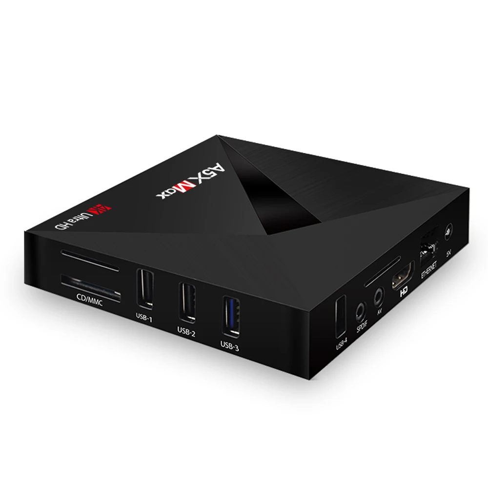 10PCS/Lot A5X Max Android 9.0 Smart TV Box 4K Set Top Box RK3328 Quad Core 4GB Ram 32GB Rom 2.4G Wifi BT 4.0 H.265 Media Player