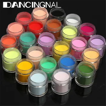 

24 Color Fine Shiny Glitter Nail Art Kit Acrylic UV Powder Dust Tip 3D DIY