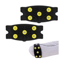 1 пара Для мужчин Для женщин силиконовый 5-серьги-гвоздики лыжный ледовые кошки скалолазание противоскользящие Чехлы для крепления кошки бутсы обувь крышка сапоги крышка