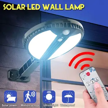 

Solar Light Outdoor PIR Motion Sensor Wall Light with remote control Waterproof LED Solar Garden Light Street Lamp