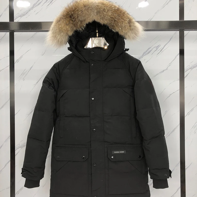 

2020 Canada Top Brand 90% White Goose Men's Down Jacket Winter Warm Parka Waterproof Fox Fur Hoodie Men Down Jacket
