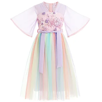 

chinese style hanfu age for 4 - 14 years teenage girls 2021 traditional chinese new year princess costume big girls frocks