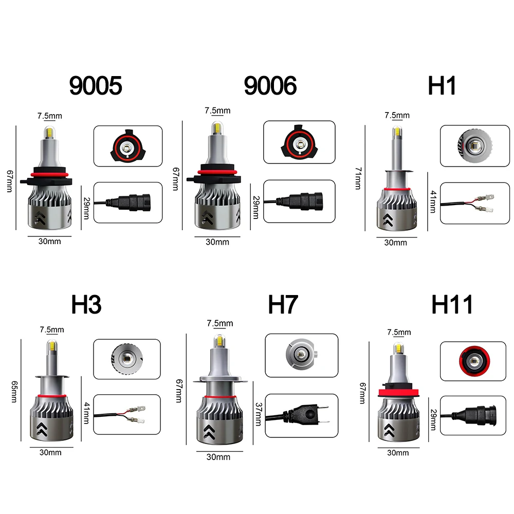 TOSPRA 8 граней 9600LM H8 H11 Противотуманные фары h7 светодиодный фар HB3 9005 HB4 H3 5202 880 881 H27 светодиодный H1 9012 HIR2 лампы 12V 6000K