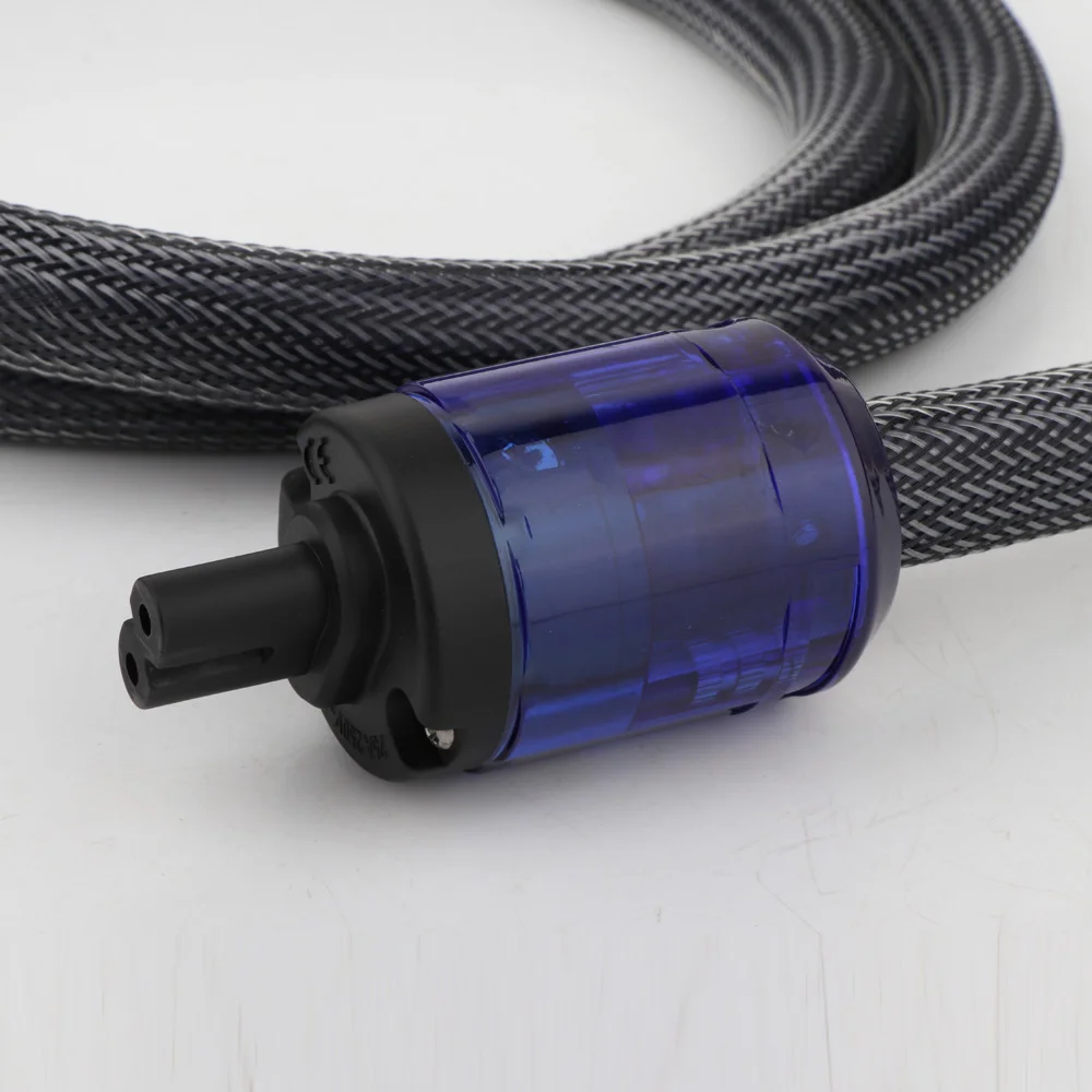 Hi Fi PCOCC медные End Аудиофильные кабели питания EU Schuko силовой кабель с рисунком 8 IEC AMP