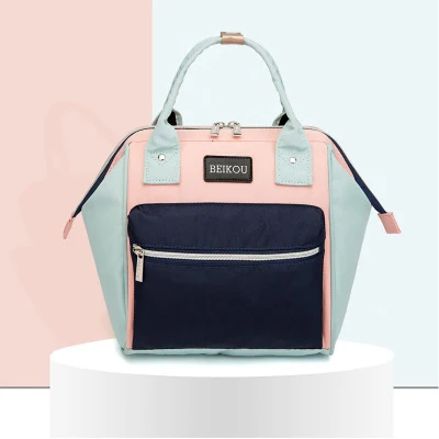 Pink medium Сумка для подгузников через плечо с диагональным крестом mochila maternidade, новая мини сумка для подгузников, многофункциональный рюкзак для мам, модная сумка для матерей - Цвет: Pink medium