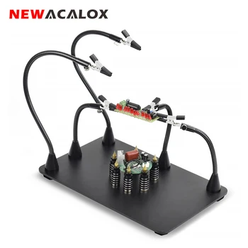 

NEWACALOX Third Helping Hand Hot Air Gun Frame Soldering Holder for 858D 8786 Soldering Station Hot Gun Stand Welding aid Tool