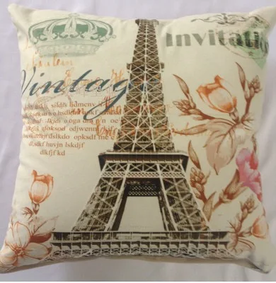 Castle Courtyard Rose Flower Vine Romance Nature Decorative Pillows Euro Travel Pillow Cover Fiber Cute Home Decor Gift - Color: Purple