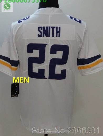 For men Vikings Мужские взрослые Джерси 14 Стефон диггз 19 adam thielen 22 чехол Keenum 7 Harrison 33 Dalvin Cook Smith Adam Minnesota - Цвет: For men