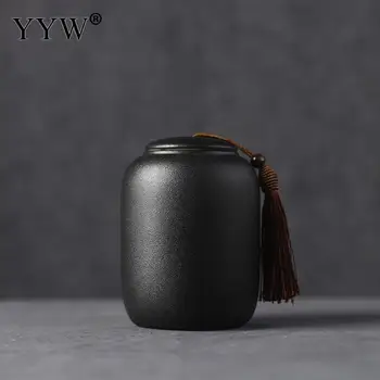 

Black Tea Box Organizer Kitchen Ceramic Jar Seal Storage Holder Sweetmeats Candies Cans Teaware Tea Caddies Tin Containers