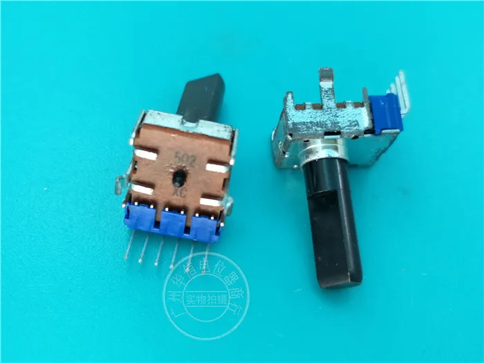 

Вертикальный двойной потенциометр ALPS RK12L1230C4L 142, 502K, 5K, Длина ручки 18 мм, 6 футов, 1 шт.