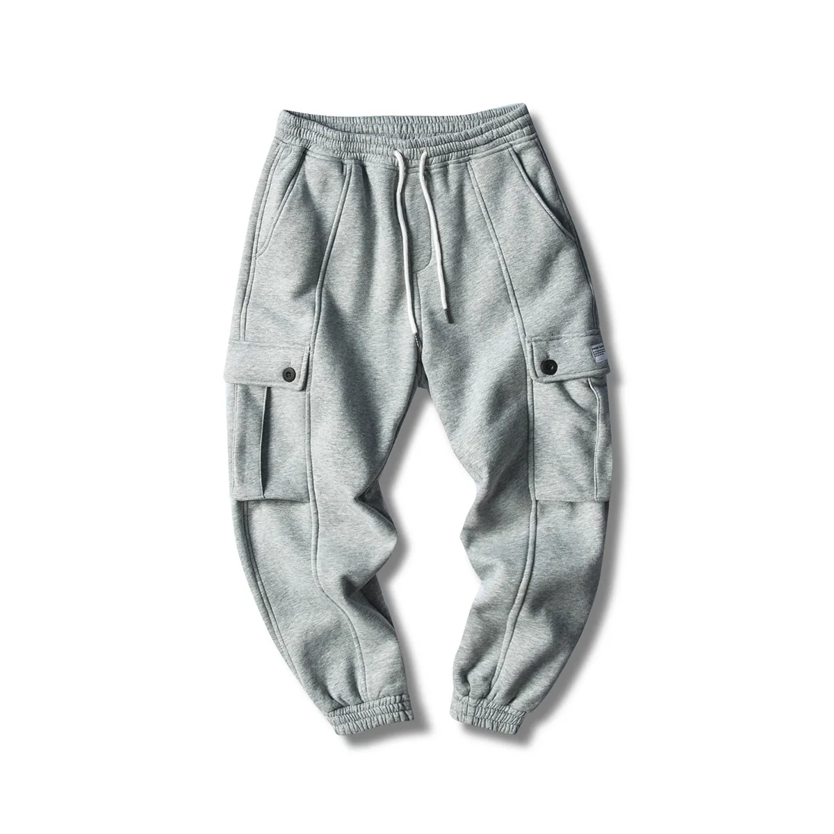 

Luoye luo ye 2019 Winter New Style Japanese-style Origional plus Velvet Skinny Workwear Casual Pants Z679