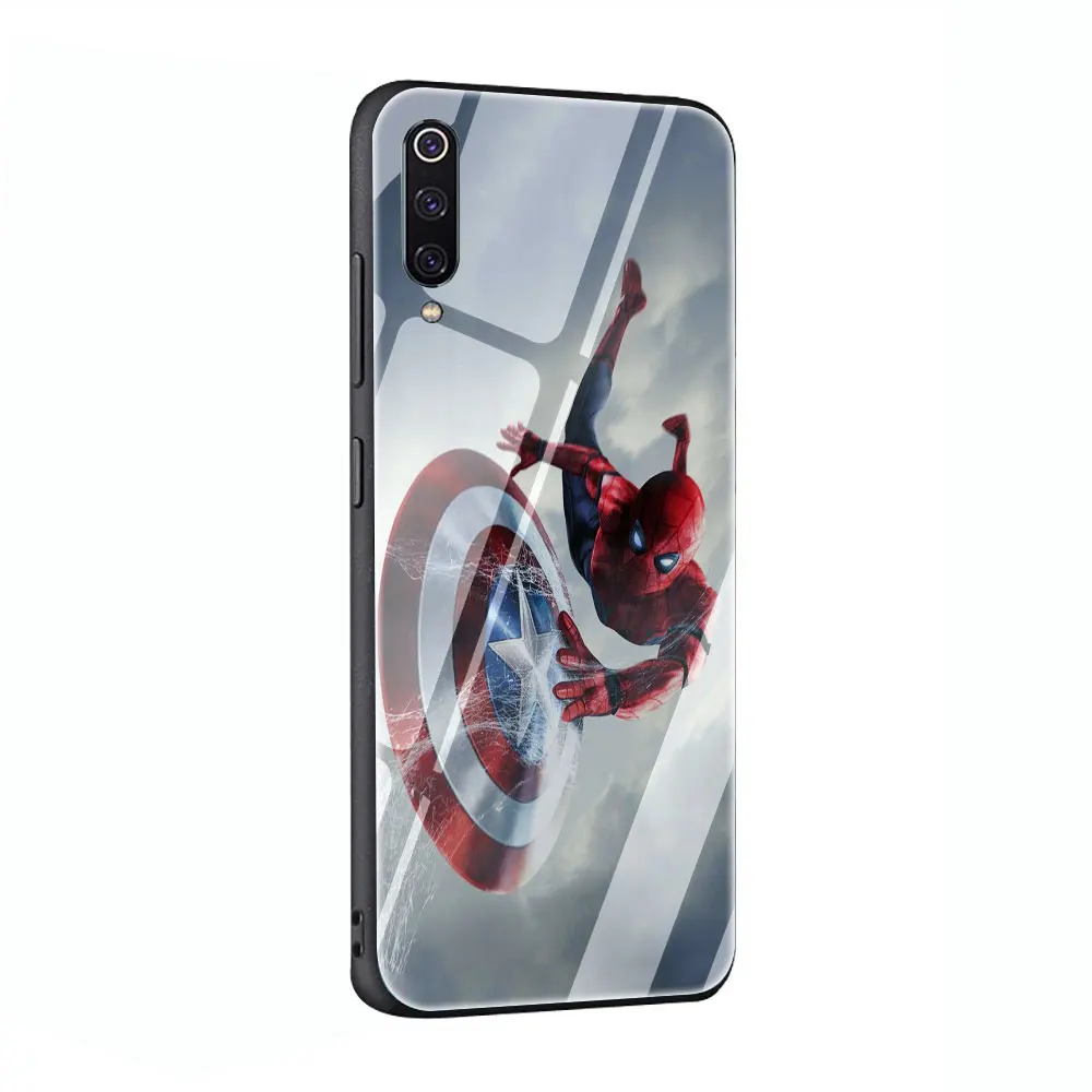 Marvel Человек-паук закаленное Стекло чехол для Xiaomi 8 Lite A1 A2 9 Redmi Note 5 6 7 Pro 6A 4X F1 - Цвет: G10