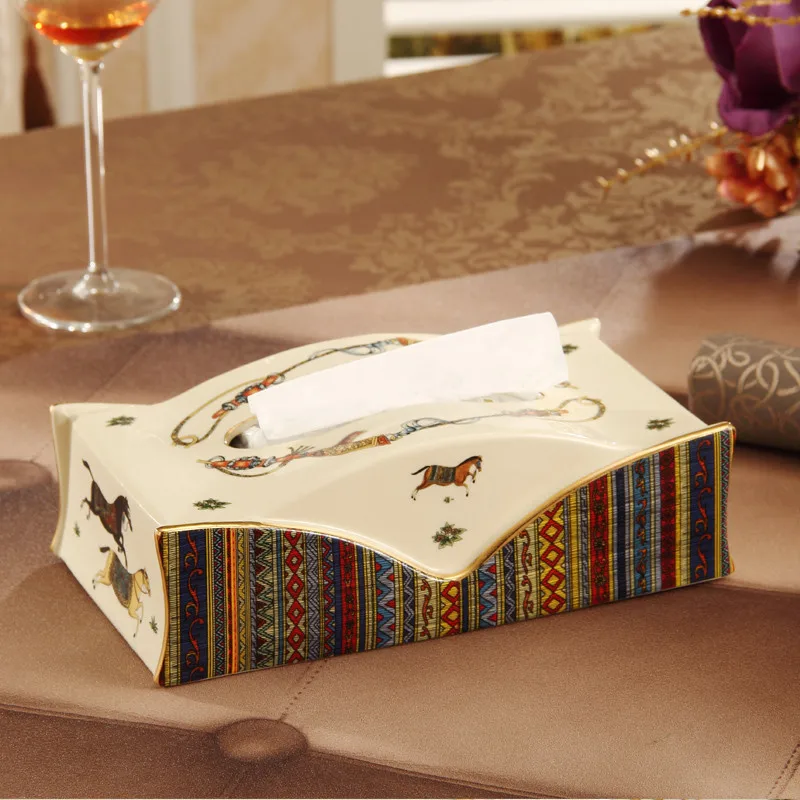 

Bathroom Paper Box Ceramic Tissue Rack Organizer Holder For Office LivingRoom KTV Useful Home Decoration Free Shipping