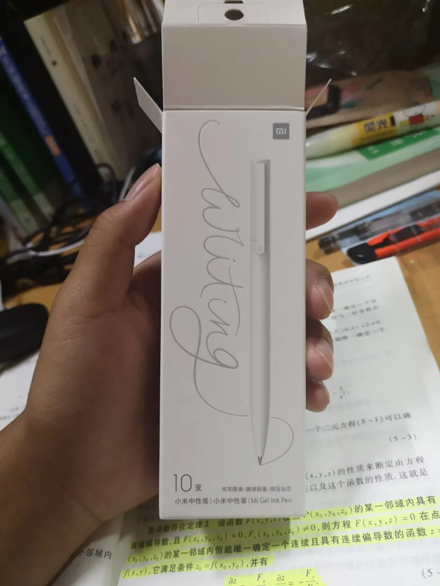 Original Xiaomi Mijia 10Pcs Gel Pens 0.5mm bullet pen White PREMEC Smooth Switzerland Refill MiKuni Japan Ink black Ink (22)