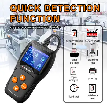 

KONNWEI KW600 Car Battery Load Tester 12V 100-2000 CCA Professional Automotive Alternator Digital Analyzer Waveform Voltage Test