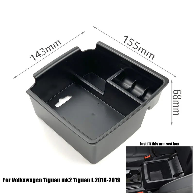 Автомобильный Стайлинг специализированный, модифицированный подлокотник ящик для хранения ящик для перчаток поддон чехол для Volkswagen vw Tiguan Touran Passat Lamando - Название цвета: B type for Tiguan