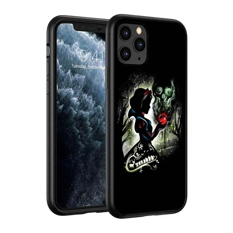 case iphone 13 pro max Disney Cartoon Princess Silicone Black Cover For Apple iPhone 13 12 Mini 11 Pro XS MAX XR X 8 7 6S 6 Plus SE Phone Case case iphone 13 pro max