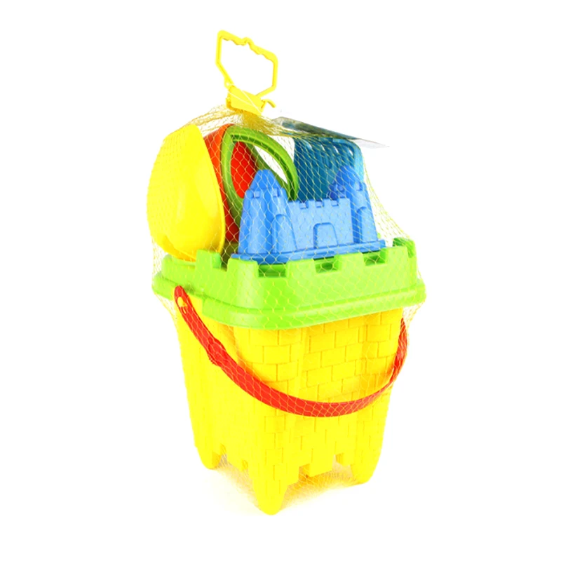 Finest  Beach Toys Castle Model For Children SandBox Set Kit Sea Sand Bucket Rake Hourglass Water Table Pla