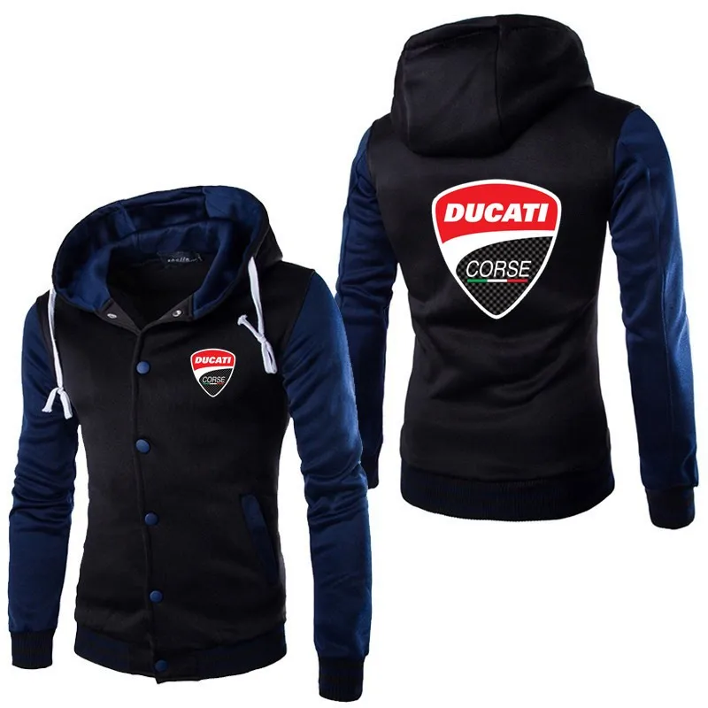 8 Мужской кардиган Ducati С Логотипом Автомобиля, повседневный кардиган с капюшоном, модная спортивная одежда высокого качества в стиле Харадзюку, бейсбольная одежда для мужчин - Цвет: 8