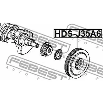 

Crankshaft pulley HONDA ACCORD CM5 2003-2006 FEBEST HDS-J35A6 FEBES