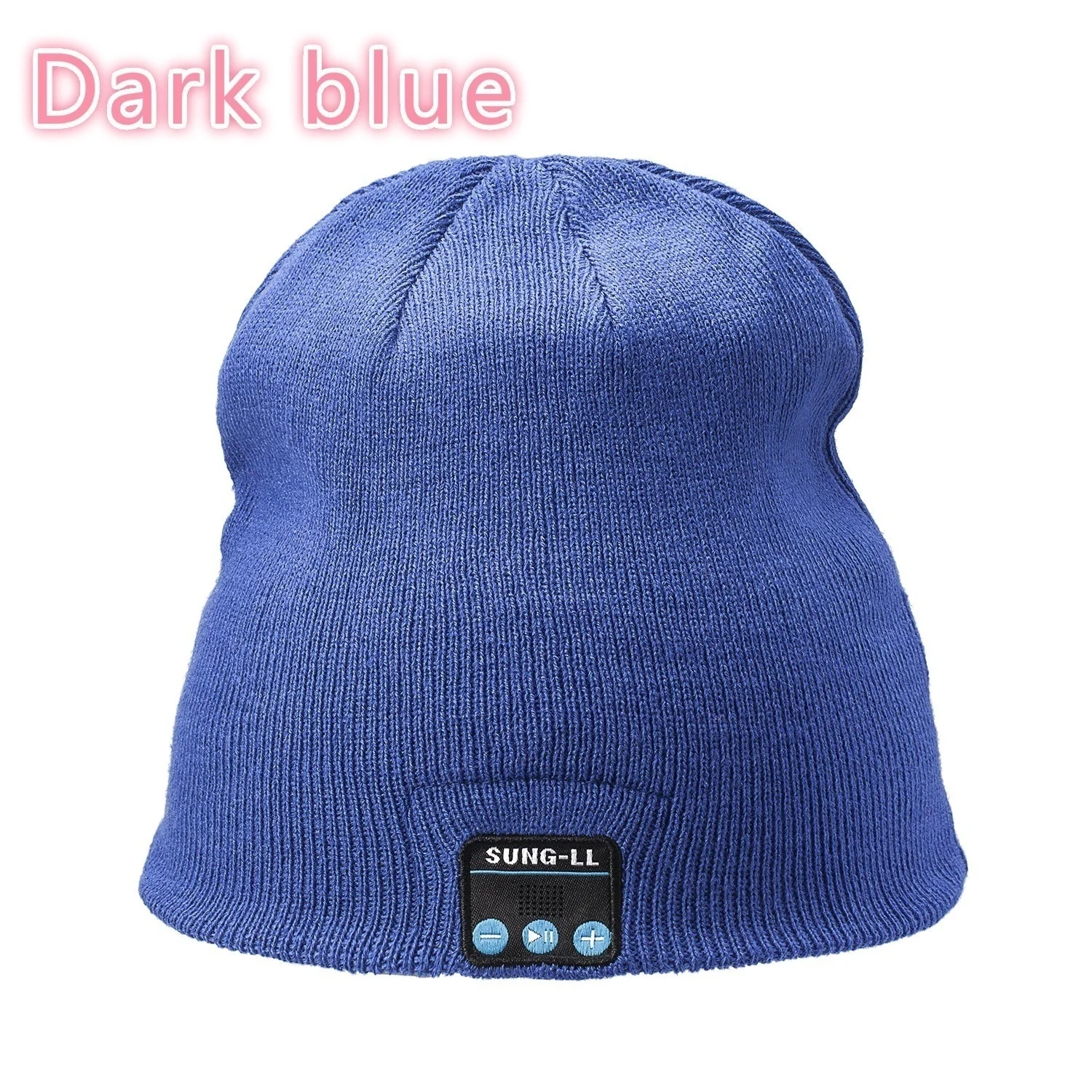 Promotion Dark blue Беспроводная Smart Beanie гарнитура музыкальные трикотажные наушники Динамик шапка колпачок для наушников Встроенный микрофон - Цвет: Promotion Dark blue