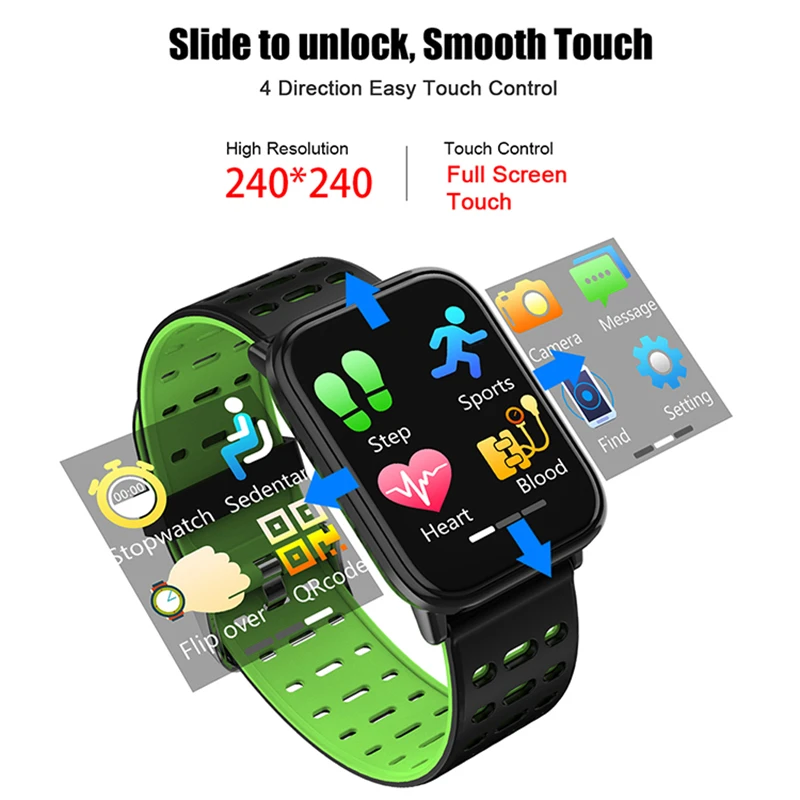 ESEED T6 Smart Watches heart rate blood pressure 25 day long standby fitness tracker waterproof bracelet smartwatch men PK B57
