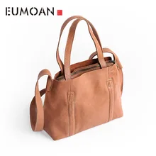 EUMOAN простой европейский стиль первый слой кожи ретро кожаная сумка через плечо сумка