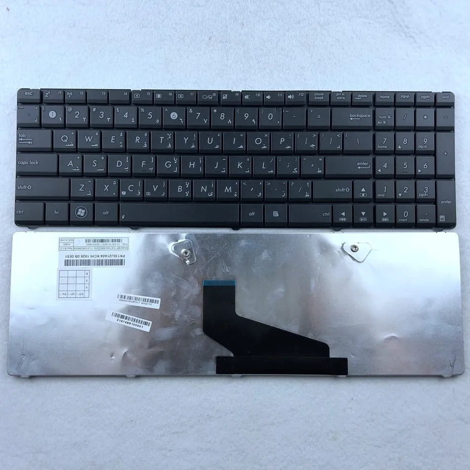 Арабская клавиатура для ноутбука ASUS K53U K53Z K53B K53BR X53BY X53U X73 N73 K73 K73T A53U K53T X53Z X53BR X53E AR |