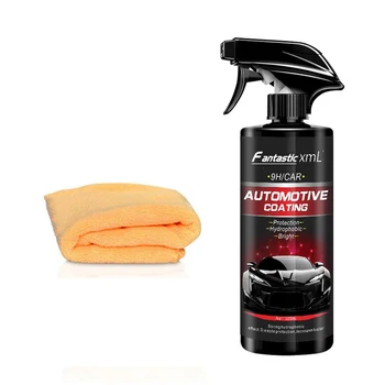 

500ML Car Automotive Coating Nano Polished Painted Car Wax Imports Nano Hydrophobic Layer Auto Cleaning Care with Towel