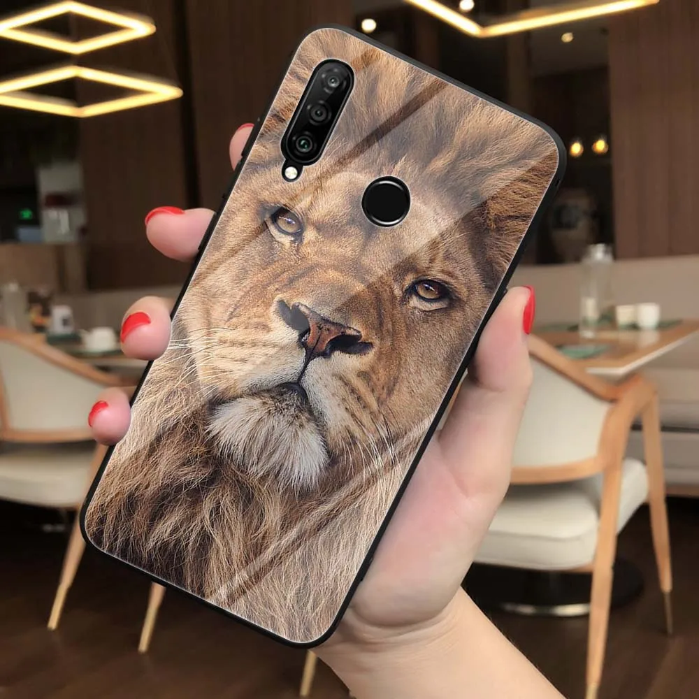 Lavaza животные Лев закаленное стекло мягкий чехол для Huawei Honor 8x9 P Smart mate 20 P10 P20 P30 Lite Pro Чехол - Цвет: TG10